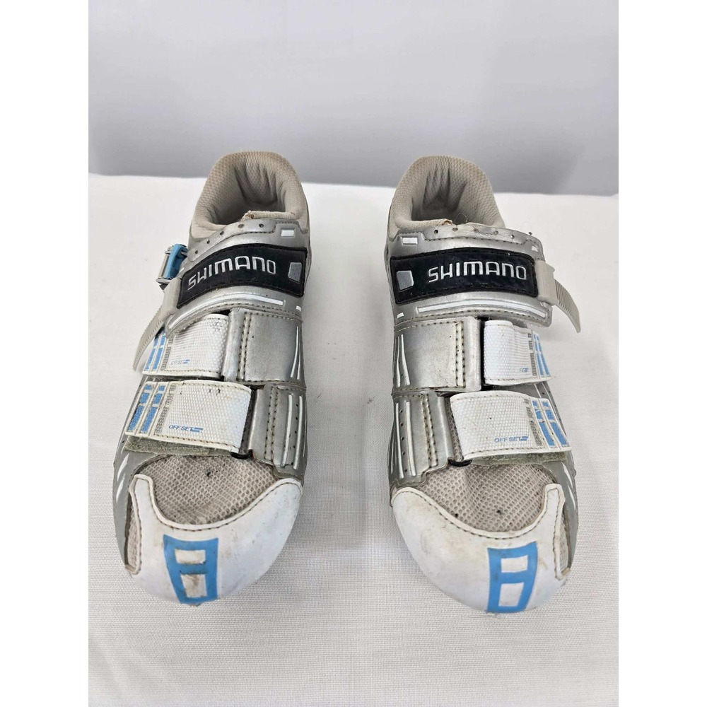 Shimano SH-R085W Womens Road Cycling Shoes Silver White Blue US 8.5 EU 41